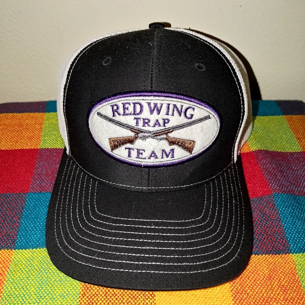 Red Wing Trap Team Stitched Patch Strapback Hat C… - image 1